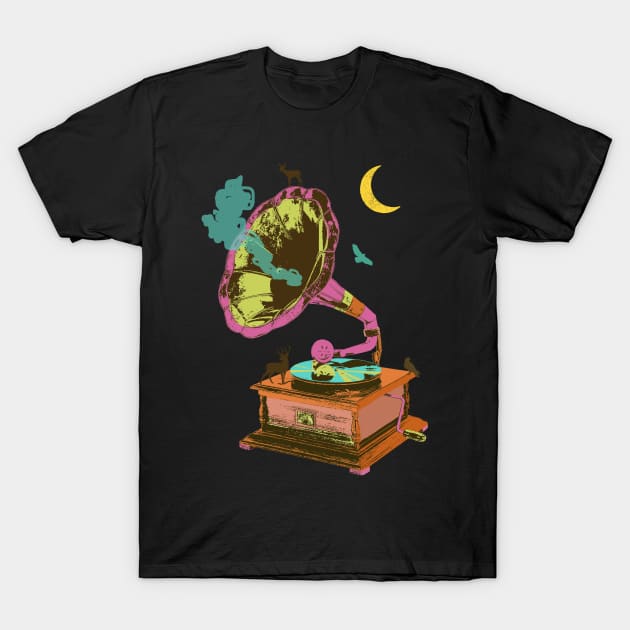 NATURE GRAMOPHONE T-Shirt by Showdeer